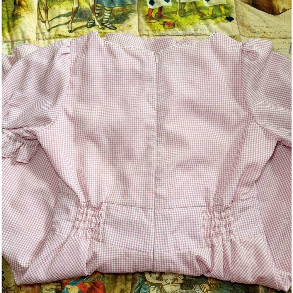Liz Lisa Gingham Check OP Pink Picnic Dress Jfashion Gyaru Himekaji Coquette - Picture 10 of 16